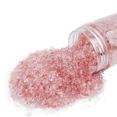 TWINKLING High Luster Crushed Glass, Broken Glass, Glass Gems Chips for DIY Resin Art Epoxy Crafts, Nail Art, Geode Painting, 1-3mm(200g) (Watermelon Red) - Image 3