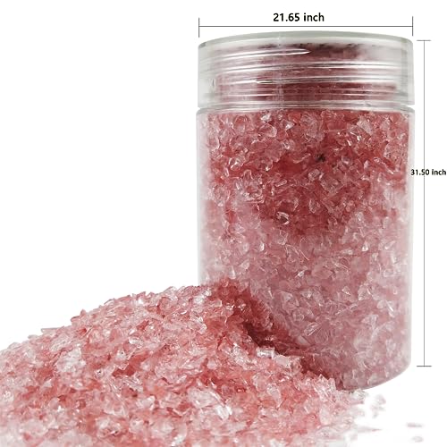 TWINKLING High Luster Crushed Glass, Broken Glass, Glass Gems Chips for DIY Resin Art Epoxy Crafts, Nail Art, Geode Painting, 1-3mm(200g) (Watermelon Red) - Image 5