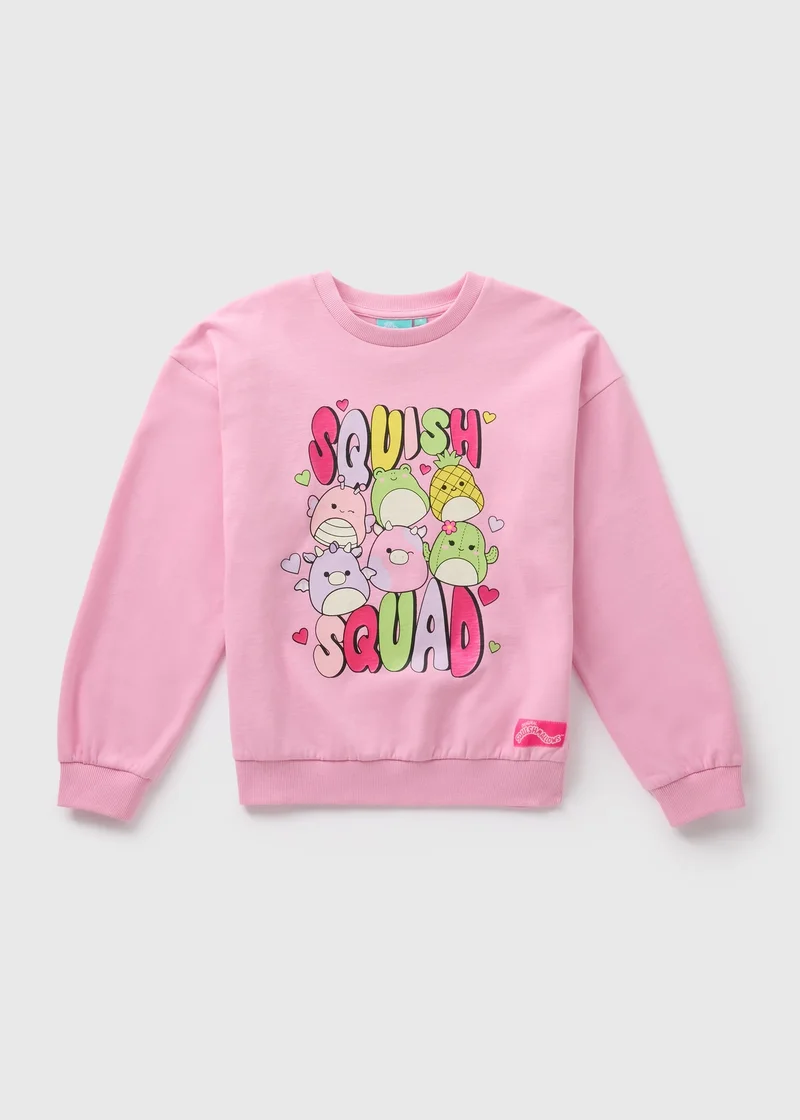 ماتلان Squishmallow Girls Pink Sweatshirt