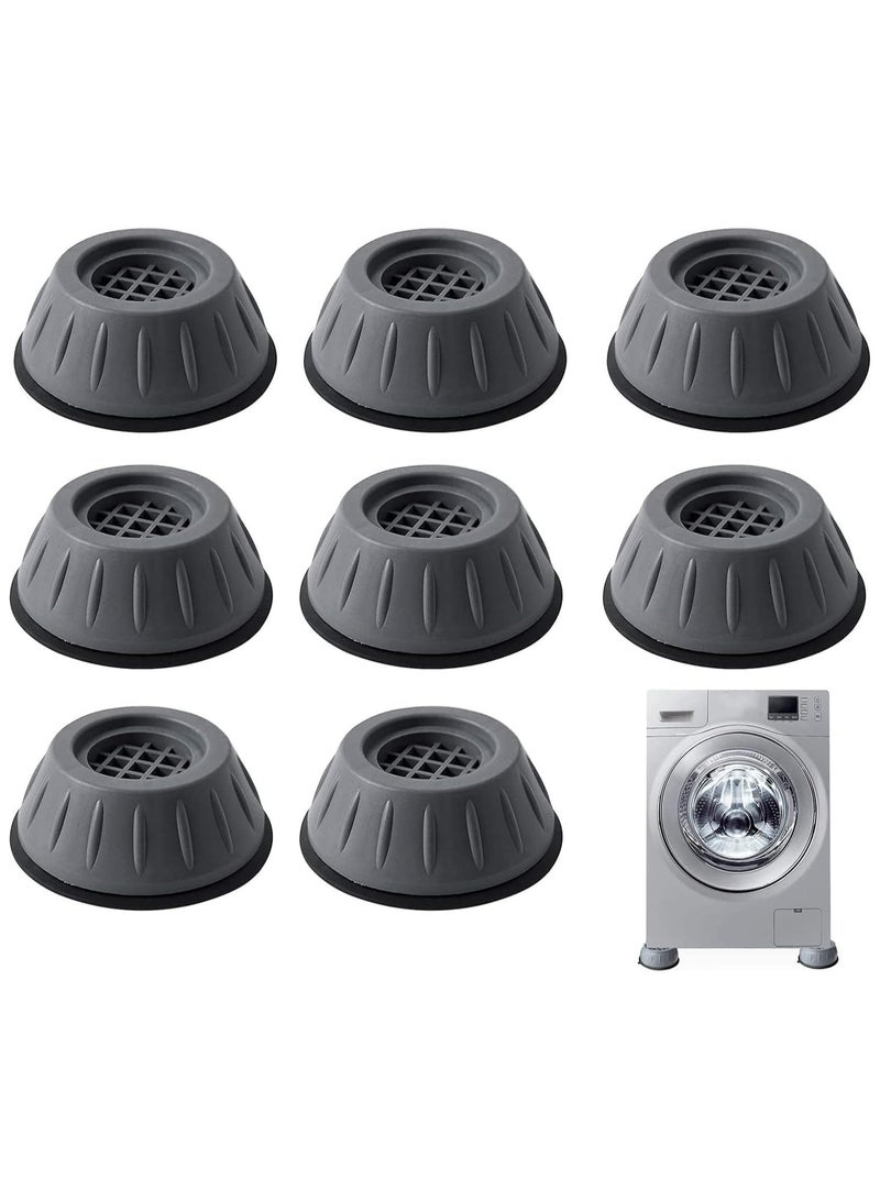 Washing Machine Support Bases Shock Absorber Noise Eliminator Rubber Bases Anti-Slip Anti-Vibration Anti-Vibration Bases to Prevent Washer Dryer Moving (8pcs)  - Image 1