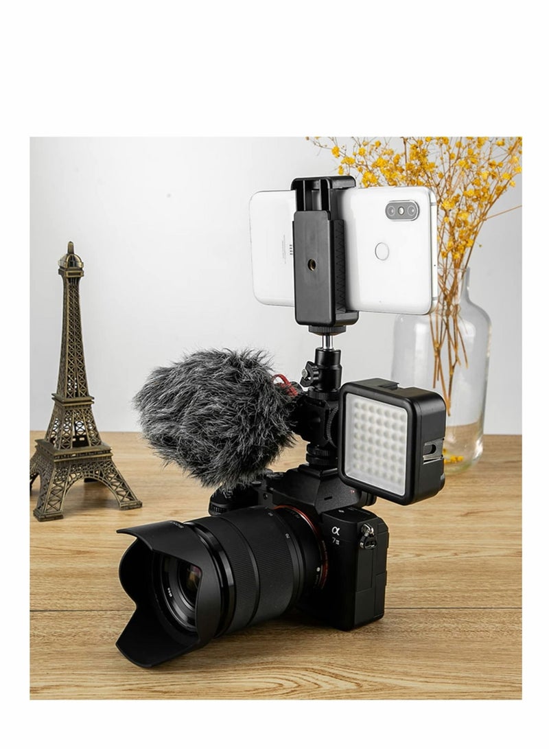 Captaintech Aluminum Camera Hot Shoe Extension Bracket with Triple Cold Shoe Mounts Adapter - Image 5