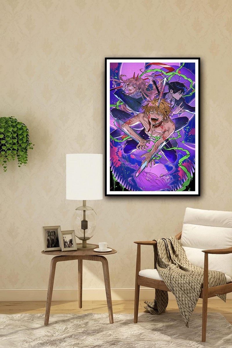 Ukeclvd Chainsaw Man Anime Poster - Makima & Denji - Image 3