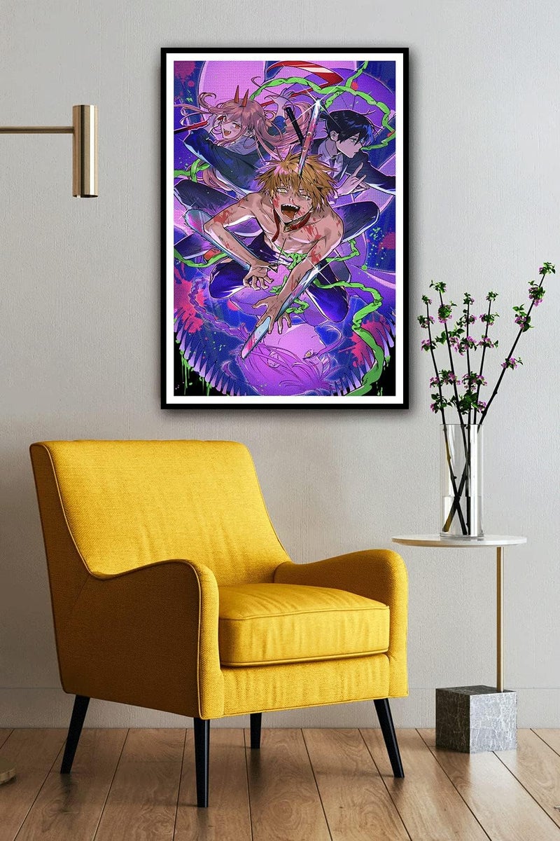 Ukeclvd Chainsaw Man Anime Poster - Makima & Denji - Image 4