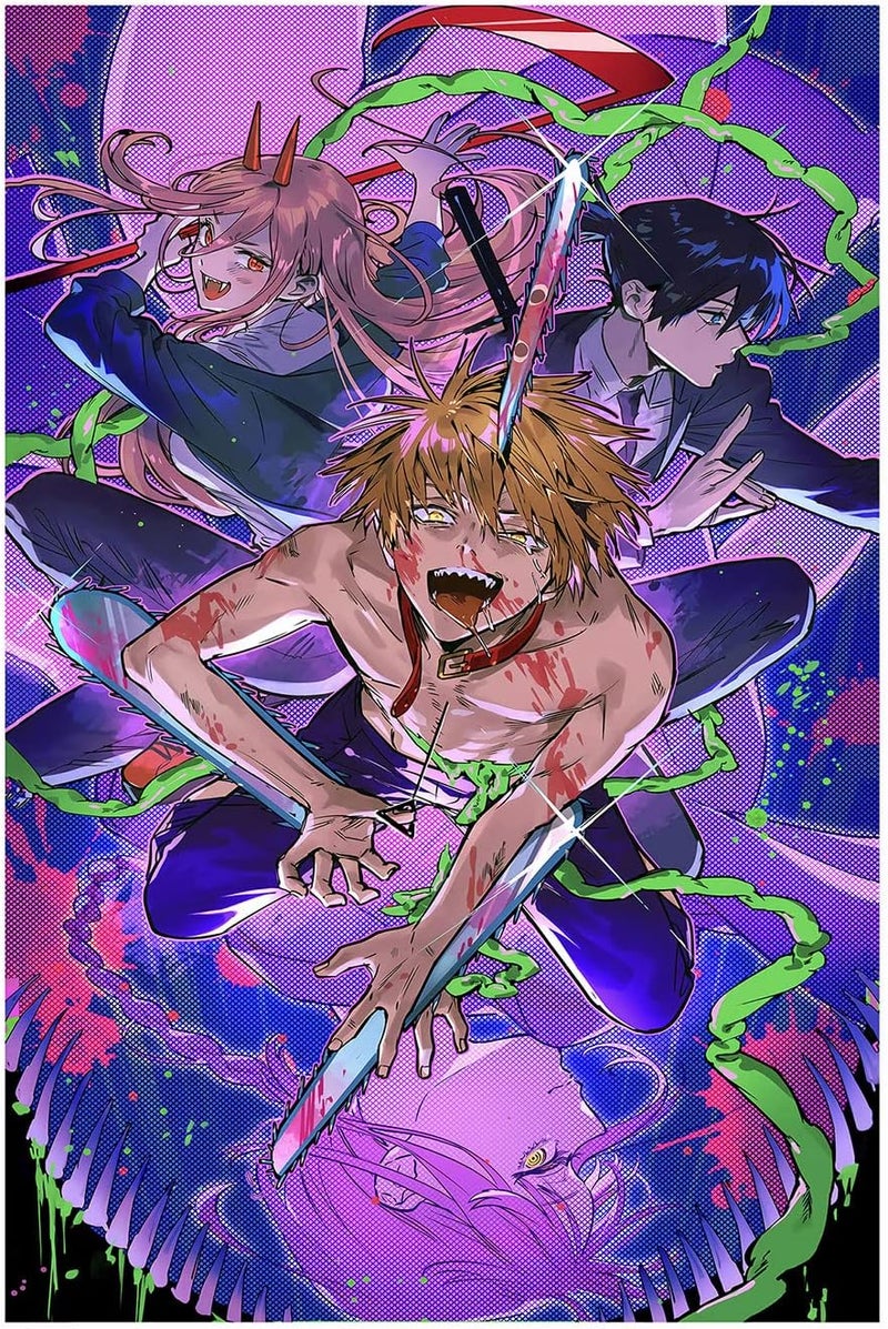 Ukeclvd Chainsaw Man Anime Poster - Makima & Denji - Image 1