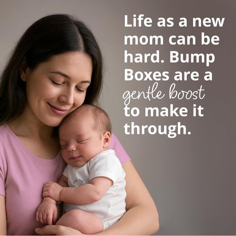 Bump Boxes 3rd Trimester & Postpartum Gift Set for New Moms with Milestone Disc, Baby Onesie, Travel Bags, Ceramic Mug, Organic Foot Soak, Gift for Mother to Be - Image 3