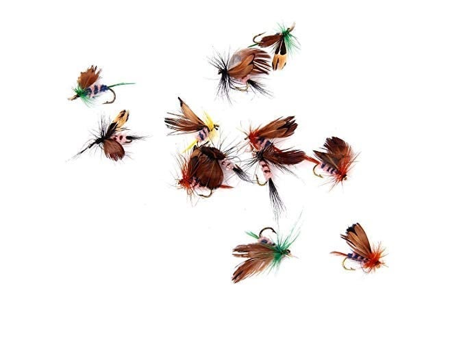 AUF 12pcs Butterfly Design Dry Fly Fishing Flies Fish Lure Hook Accessories - Image 3