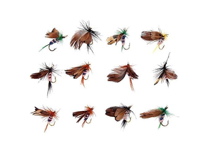 AUF 12pcs Butterfly Design Dry Fly Fishing Flies Fish Lure Hook Accessories - Image 1
