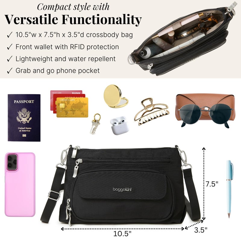 Baggallini Women's Original Everyday Bag, Black, One Size US - Image 5