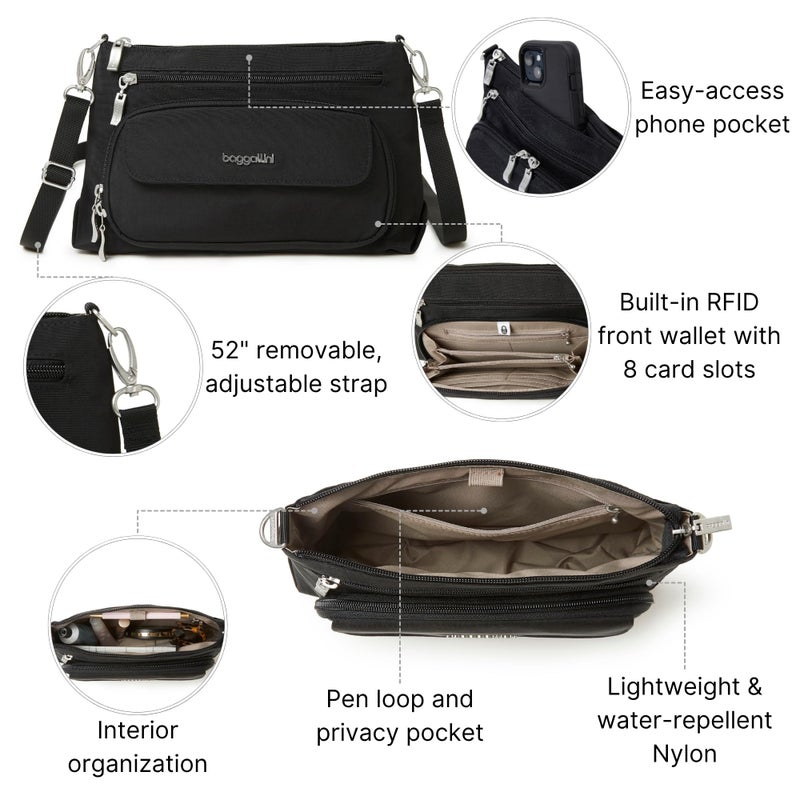 Baggallini Women's Original Everyday Bag, Black, One Size US - Image 4