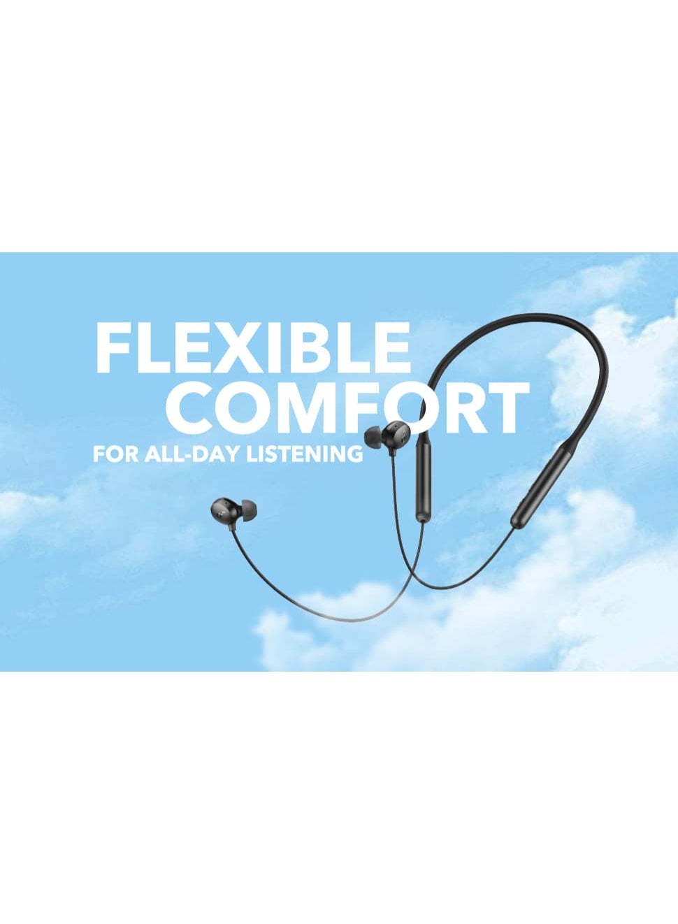 U&i Life Bluetooth Neckband Earphones - Black