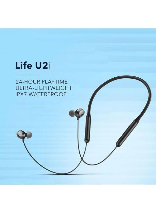 U&i Life Bluetooth Neckband Earphones - Black