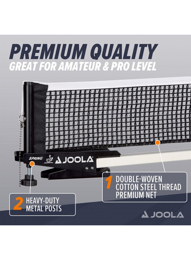 JOOLA مجموعة شبكة وطاولة تنس الطاولة الاحترافية JOOLA سبرينغ - معتمدة من ITTF - شبكة بونغ بونغ بحجم 72 بوصة مع مشبك مفعل بالزنبرك - Image 3