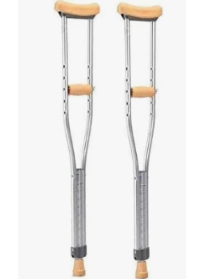 Uni Adjustable Underarm Crutches for Adults & Seniors – Heavy-Duty Armpit Support for Fracture & Injury Recovery - Image 2