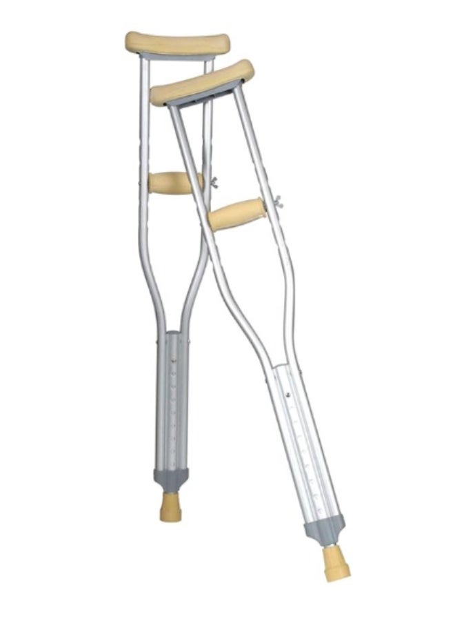 Uni Adjustable Underarm Crutches for Adults & Seniors – Heavy-Duty Armpit Support for Fracture & Injury Recovery - Image 1