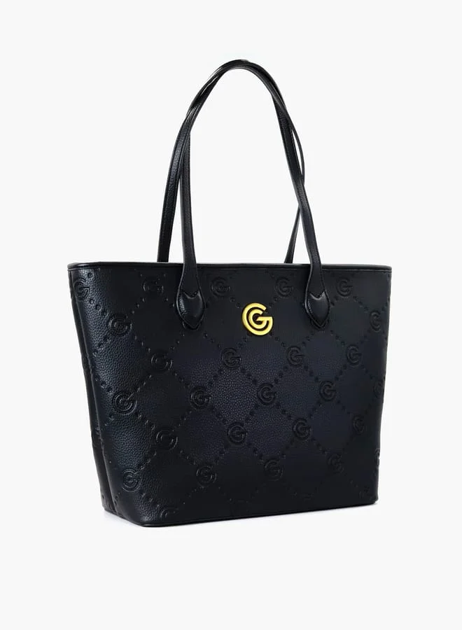 غابرييلا غوتشي Gabriella Gucci Monogram Embossed Tote Bag with Pouch