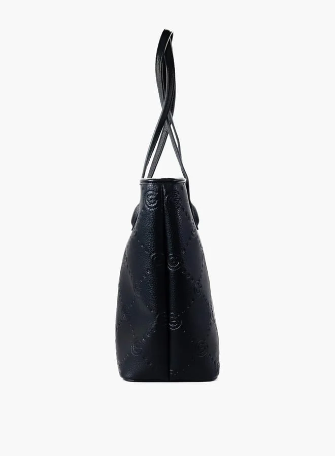غابرييلا غوتشي Gabriella Gucci Monogram Embossed Tote Bag with Pouch