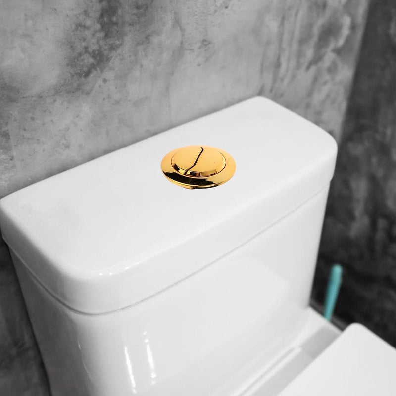 Garneck Toilet Flush Button Replacement Dual Push Gold Plated 48×57mm Universal Toilet Tank Water Tank Part for Bathroom Repair Random Color - Image 5