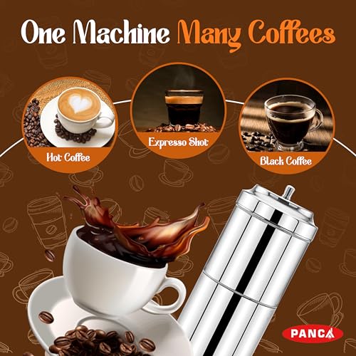PANCA Stainless Steel South Indian Filter Coffee Maker | Traditional Drip Coffee Decoction Maker for Hot & Cold Coffee (200ML) - Image 4