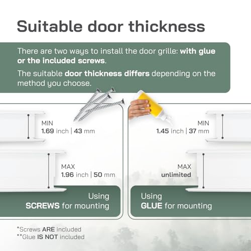 Vent Systems 18" x 5" Inch - White Plastic Door Vent for Interior Doors Two Sided - Air Vent Cover Grill - Home, Garage, Kitchen, Bedroom Louvered Vent - Door Vents - Register Interior Door Grille - Image 4