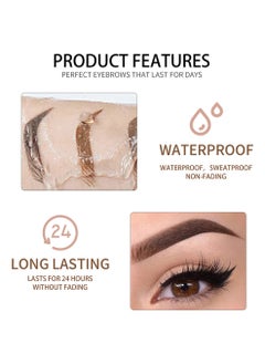 Handaiyan Eyebrow Pomade Waterproof Long Lasting Gel Cream Brow Pomades Soap Brow Kit Wax Dipbrow Pomade Dip Brows Styling Wet,Soft Smooth Enhancers Highly Pigmented Eyebrow Color With Eyebrow Brush For Eyebrow  - Image 3