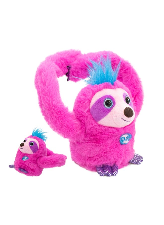 EOLO - Party Pets Slowy The Sloth - Electronic Feature Plush - It Moves, Reacts To Sound, Dances, Rolls, Repeats What You Say- Pink Color - Try Me Window Box - Image 1