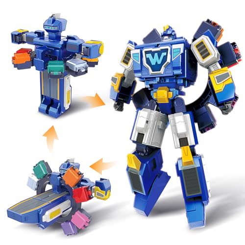 Super Wings Transforming Toys, 10 inch World Aircraft Transform Figures Toys, 3 in 1 Mode Rescue Bots Action Figure Toy Figures for 4-8 Year Old Boys, Plane Toy for Toddlers Kids Age 4 5 6 7 8 - Image 1