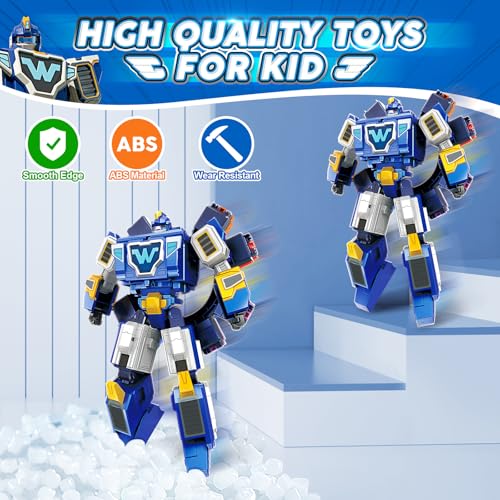 Super Wings Transforming Toys, 10 inch World Aircraft Transform Figures Toys, 3 in 1 Mode Rescue Bots Action Figure Toy Figures for 4-8 Year Old Boys, Plane Toy for Toddlers Kids Age 4 5 6 7 8 - Image 5