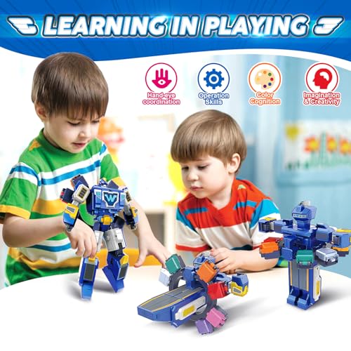 Super Wings Transforming Toys, 10 inch World Aircraft Transform Figures Toys, 3 in 1 Mode Rescue Bots Action Figure Toy Figures for 4-8 Year Old Boys, Plane Toy for Toddlers Kids Age 4 5 6 7 8 - Image 3
