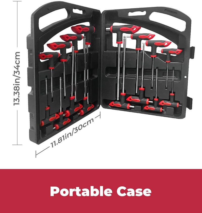 ROTATION 16pcs Hex and Torx Key Set T Handle Allen Key with Storage Box - Image 5