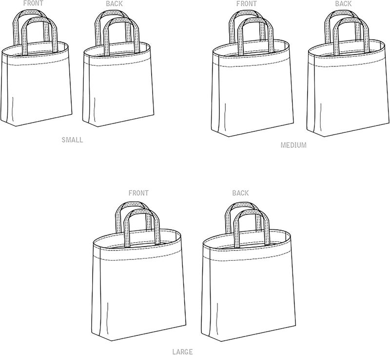 Simplicity Unlined Tote Bag Packet, Code 9308 Sewing Pattern, One Size, White, (SS9308OS) - Image 4