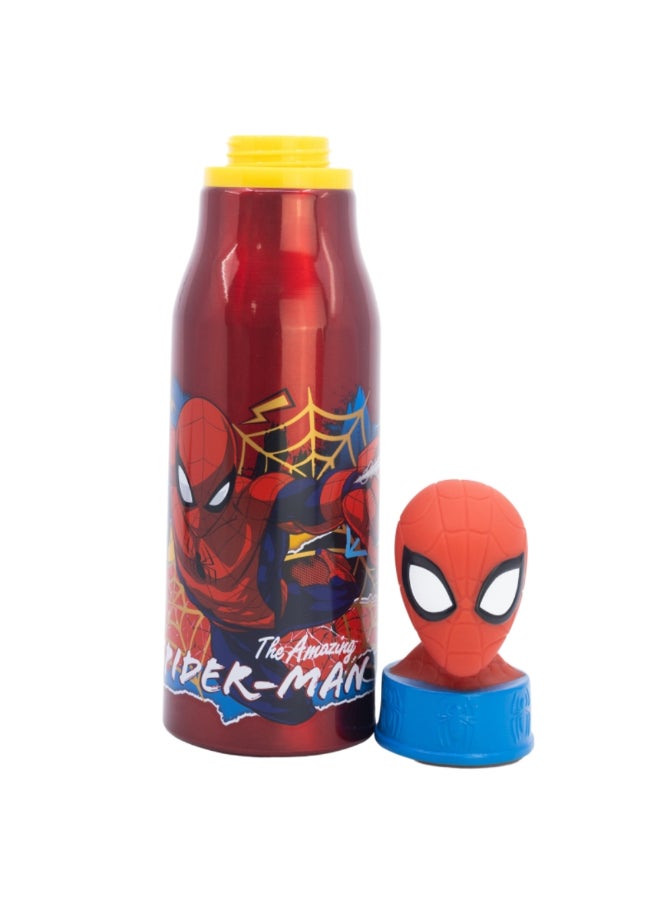 ستور زجاجة ماء من الألمنيوم بتصميم مجسم ثلاثي الأبعاد لشخصية سبايدرمان متعددة الألوان سعة 690 مل 83552 - Image 4