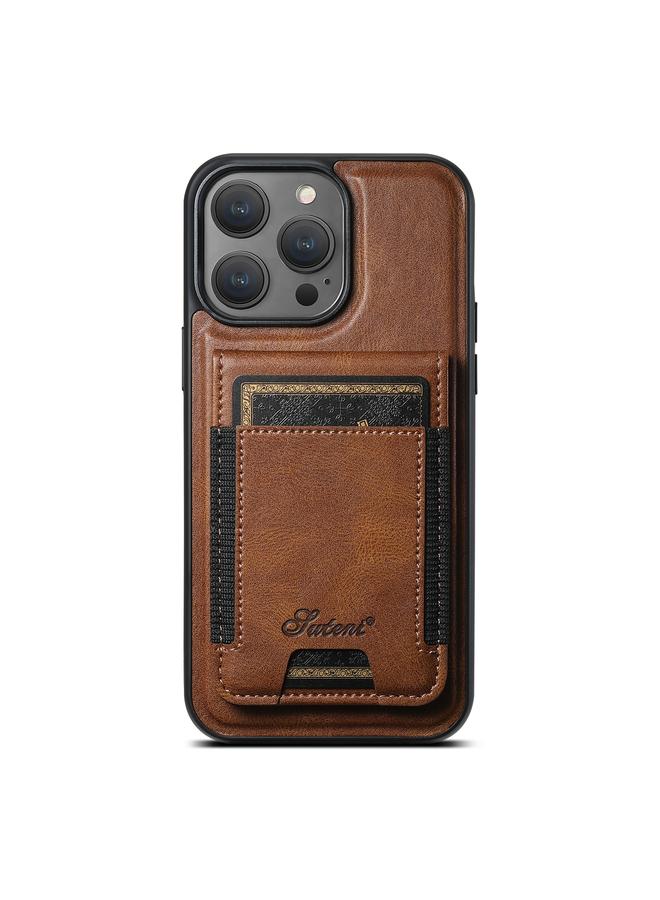 سوتين جراب لهاتف iPhone 12 Pro Max H17 Oil Eax Leather MagSafe محفظة قابلة للفصل - Image 1