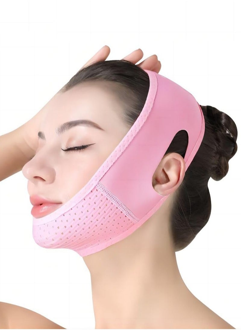 Generic - V Line Face Mask Slimming Strap Reusable Double Chin Reducer Facial Lifting Band with Chin Up Mask for Enhanced Contouring and Firming of the Jawline and Neck Area - Image 1