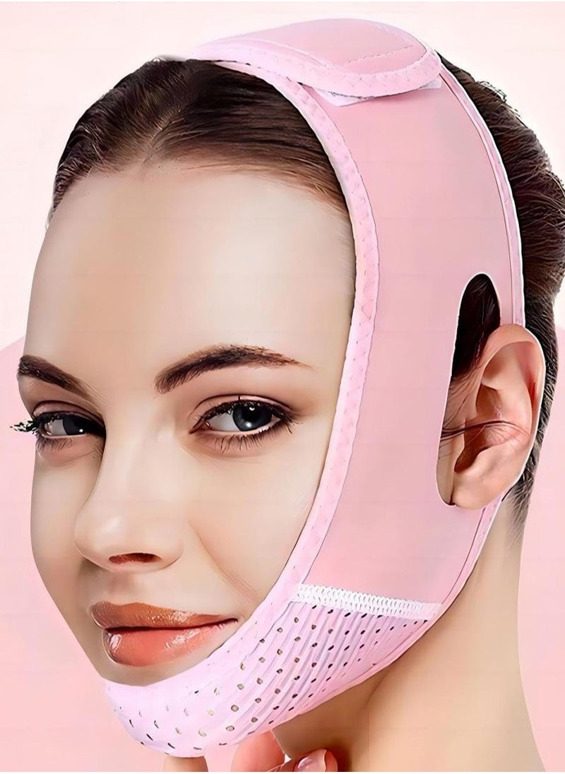 Generic - V Line Face Mask Slimming Strap Reusable Double Chin Reducer Facial Lifting Band with Chin Up Mask for Enhanced Contouring and Firming of the Jawline and Neck Area - Image 1