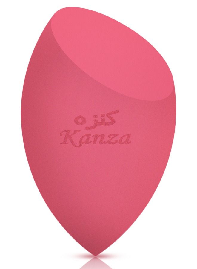 Kanza Professional Beauty Makeup Sponge Blender Beauty Cosmetic Foundation Blending Applicator Puff Flawless for Liquid Cream Powder Sponge 1pc Pink - Image 1