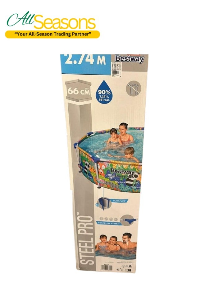 Bestway - Bestway portable swimming pool - Steel Pro Max Pool Set 2.74M - kids swimming pool - swimming pool for garden - swimming pool for home - garden decor - Image 1