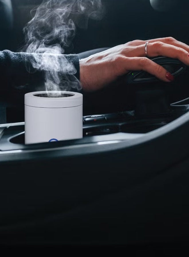 إلترازون Dune Bakhour Mini Incense Burner White | Compact Rechargeable Electric Bukhoor Burner with Rapid 30-Second Heat-Up | USB Type-C Fast Charging | Safe, Flameless Operation at 300–400°C | Portable Fragrance Solution for Home, Car, Office & Travel - Image 2