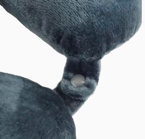 Wolf Essentials وسادة عنق مريحة ناعمة من وولف إيسينشالز للبالغين للسفر - مدمجة، قابلة للغسل في الغسالة - مثالية للطائرة، السيارة، أو الاستخدام المنزلي - محشوة ومصنوعة في الولايات المتحدة الأمريكية - رمادي غامق - Image 3
