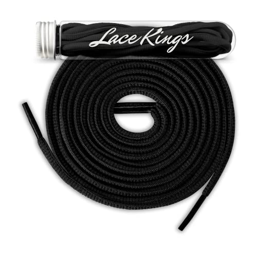 Lace Kings رباط أحذية كينغز الدائري (أسود - 40 بوصة) - Image 1