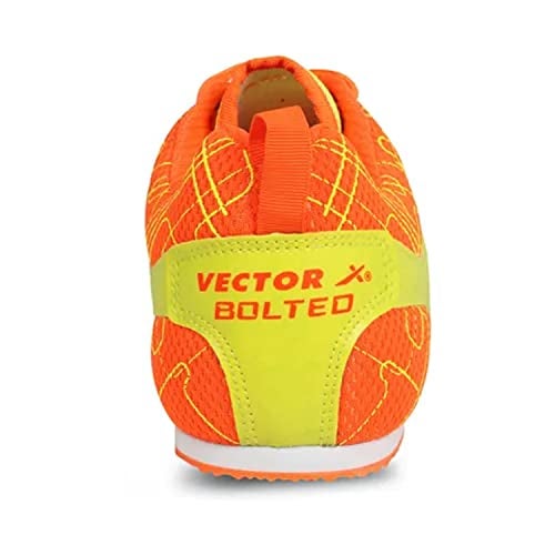 Vector X Bolted Running Spike Shoe, F.Grn/Orange - Image 4