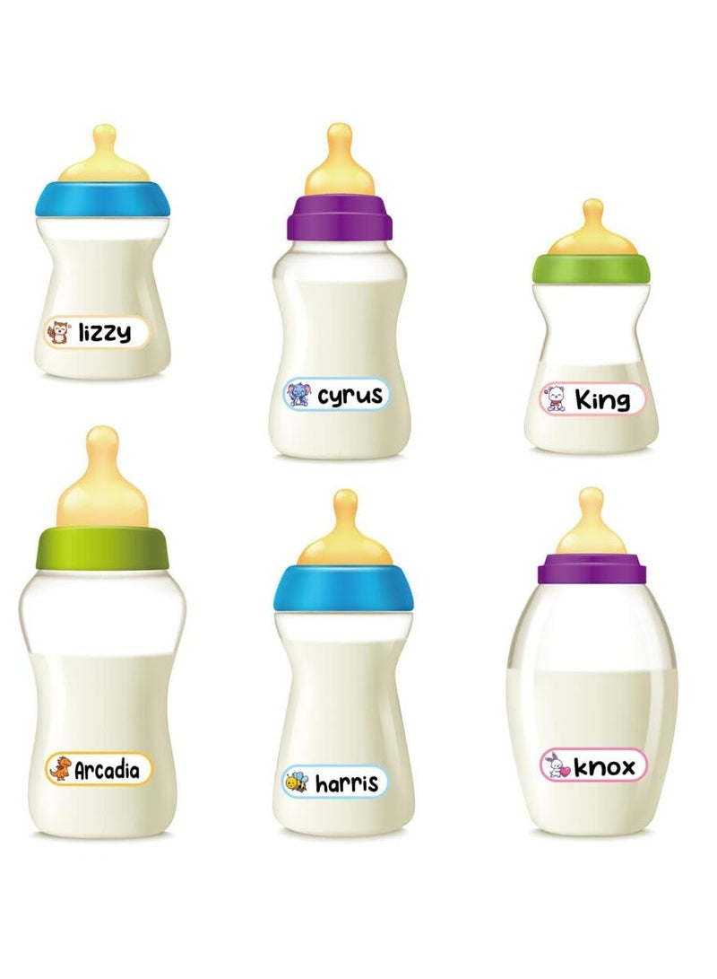 Dominy 240PCS Baby Bottle Labels,30 Colors Kids Name Tag Label Stickers Waterproof Write-On Name Labels Colors Name Tags Labels Self-Adhesive Name Badge Labels Stick on Kids Clothes Desk  - Image 3