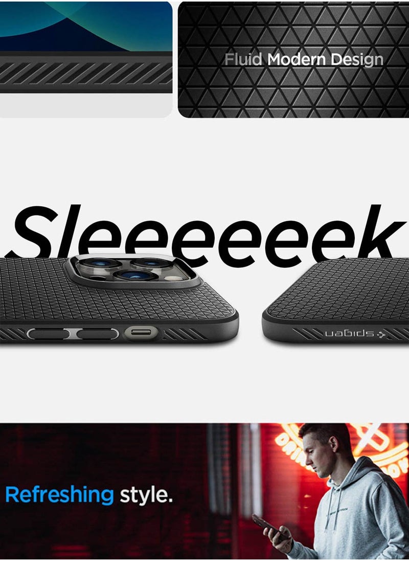 Spigen - Liquid Air iPhone 14 Pro Max Case Cover - Matte Black - Image 1