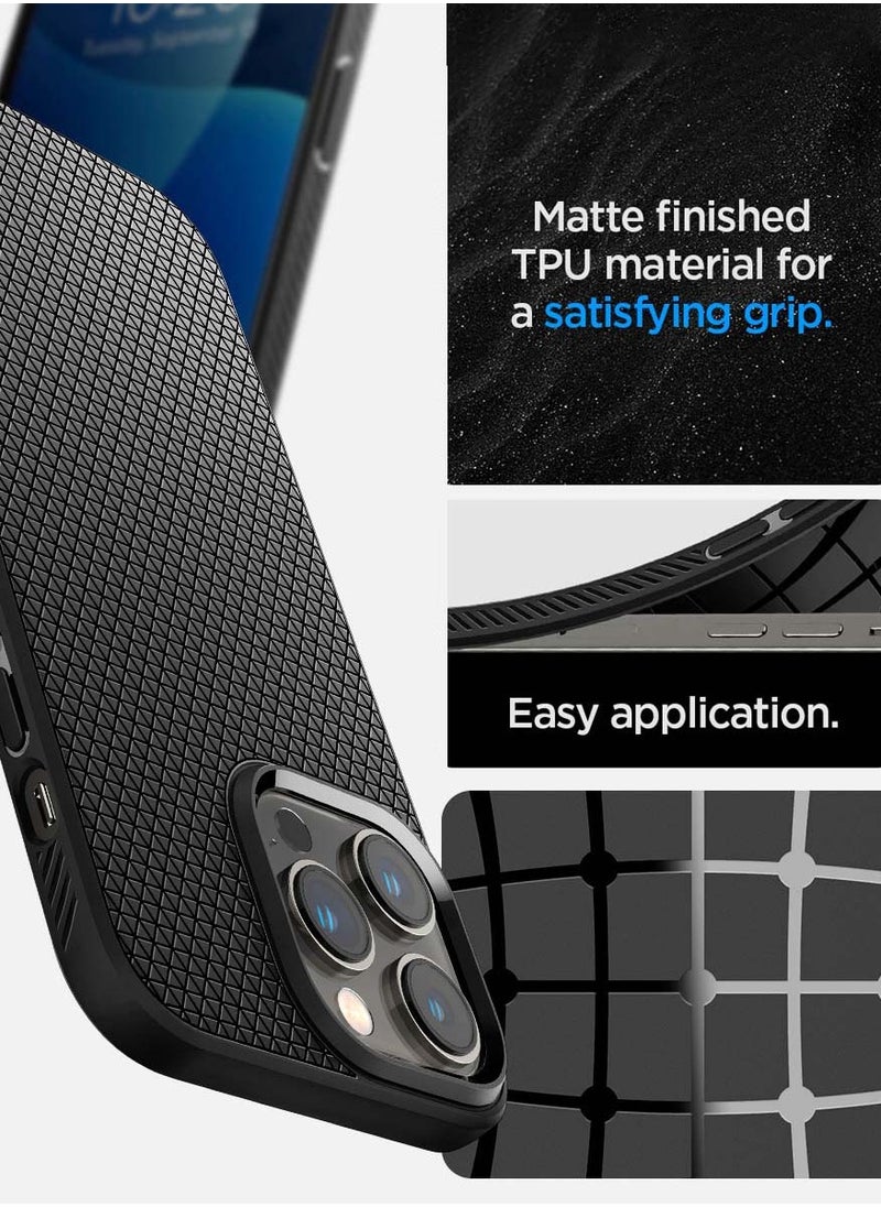 Spigen - Liquid Air iPhone 14 Pro Max Case Cover - Matte Black - Image 1