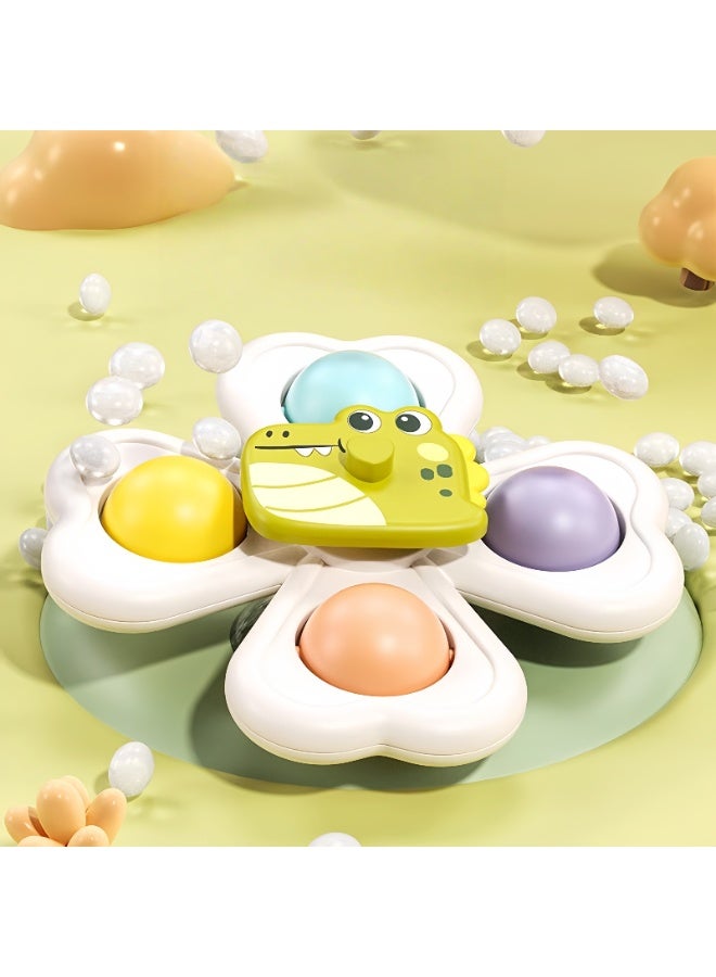 3 قطع من ألعاب فيدجيت سبينر بقاعدة شفط لأطفالك المحبوبين، 3 قطع بتصميم حيوانات ثلاثية الأبعاد من الألعاب الدوارة بقاعدة شفط، ألعاب حسية مبتكرة، ألعاب فيدجيت سبينر للاستحمام للأطفال الصغار، هدايا عيد ميلاد للأطفال - Image 5