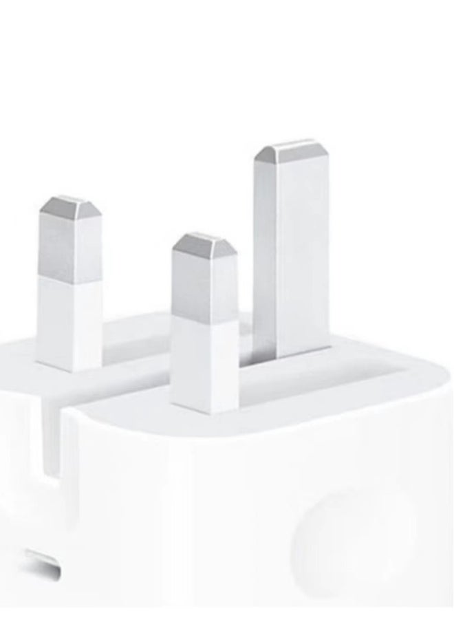 20W USB-C 3-Pin Power Adapter White  IPhone charger C-type C plug compatible with new iPhone 14/14Pro/14Pro Max/14 Plus/13Pro Max/13 Pro/13/12/11/XS iPad Mini 6/iPad Pro