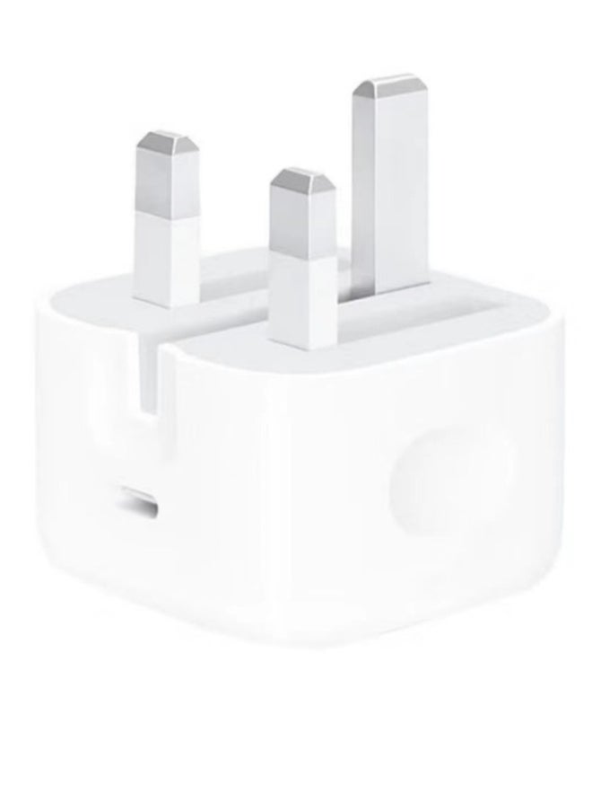 20W USB-C 3-Pin Power Adapter White  IPhone charger C-type C plug compatible with new iPhone 14/14Pro/14Pro Max/14 Plus/13Pro Max/13 Pro/13/12/11/XS iPad Mini 6/iPad Pro