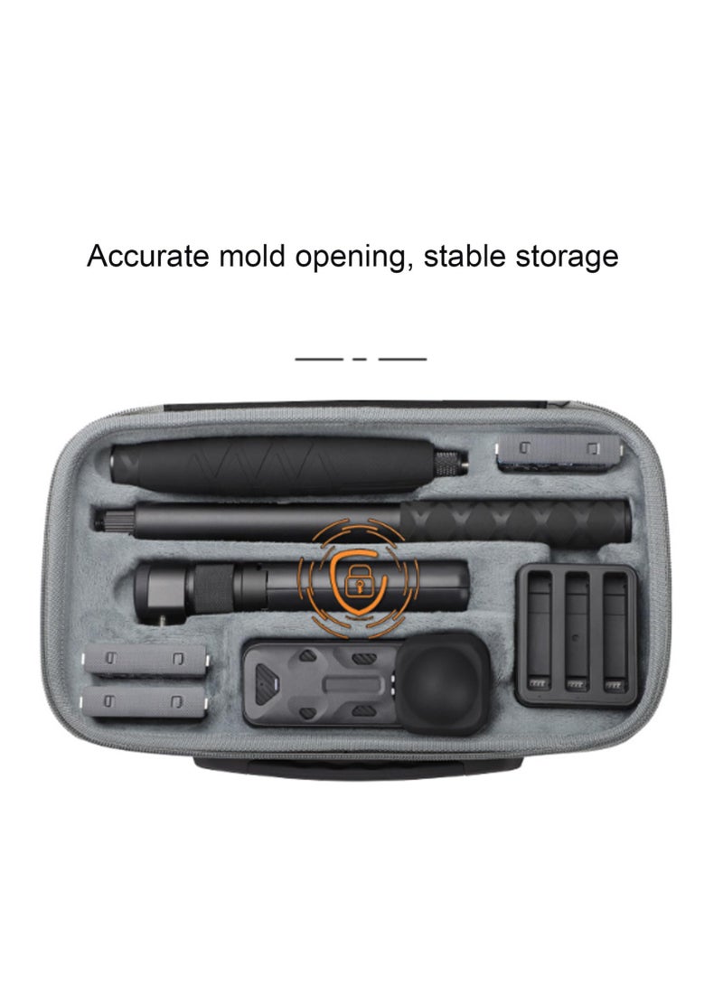 Waterproof Carrying Case for Insta360 X4 Camera Portable Storage Bag, Travel Case Hard Shell Bag for Insta360 X4 Action Camera Accessories Combo  - Image 4