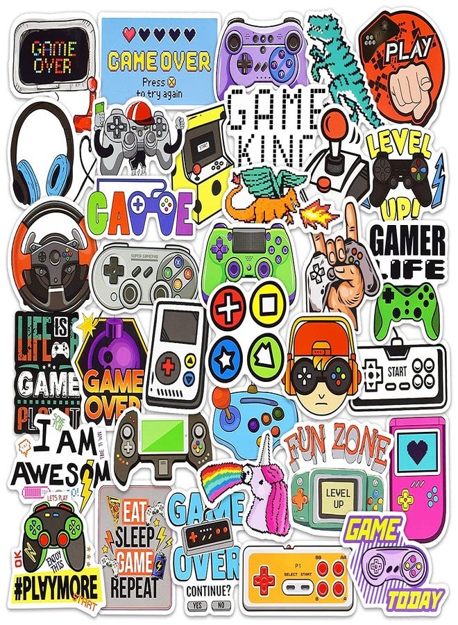 DETICKERS Water Bottles Stickers for Boys Kids 50 PCS Waterproof Video Game Vinyl Stickers Gamer Gifts for Teen Boys - Image 1
