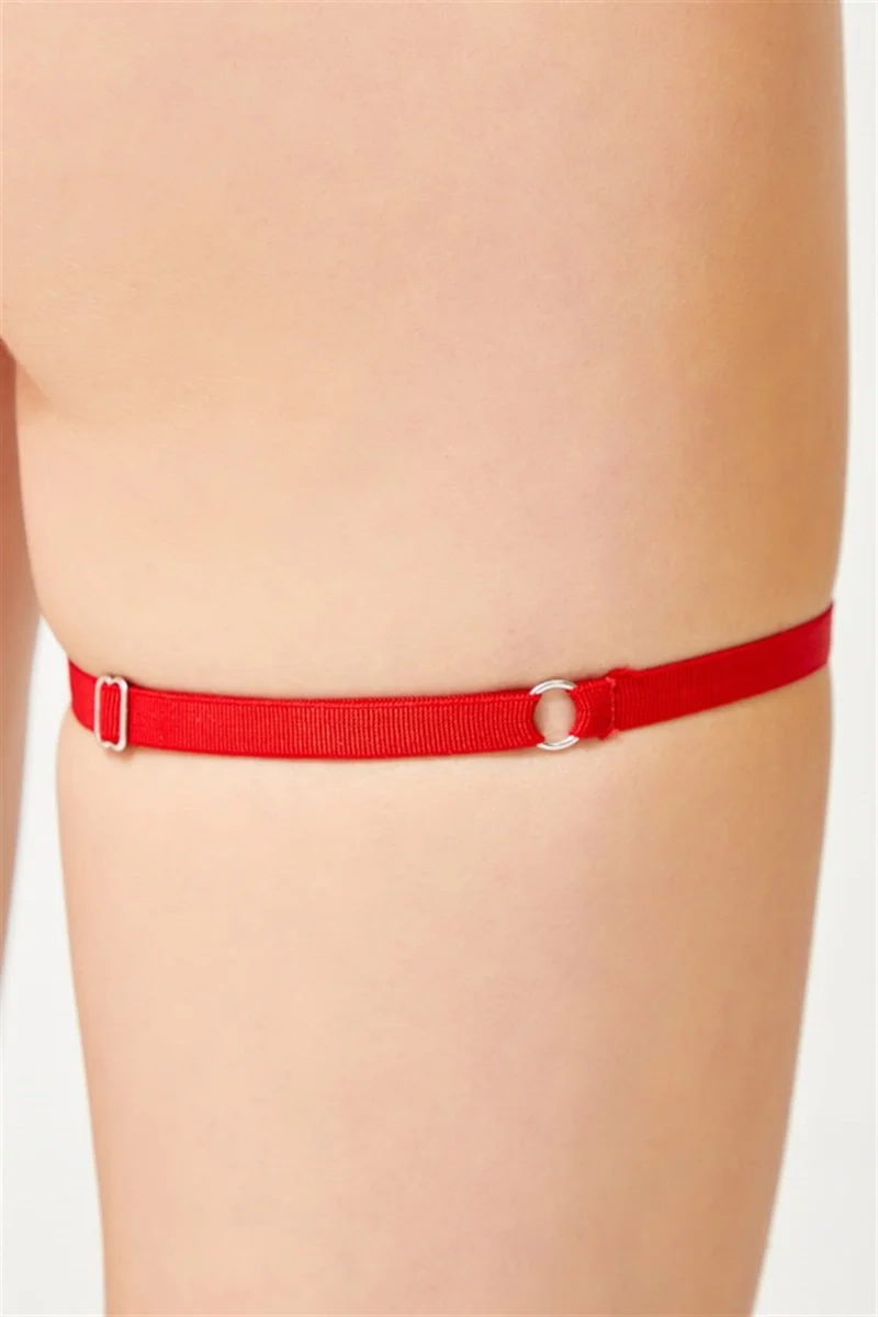 كوتن هيل Women's Leg Accessory with Red Chain Detail