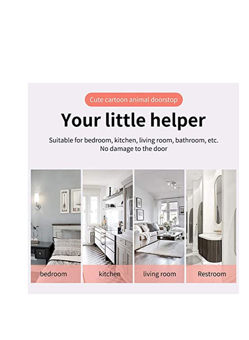 كابتن تيك سدادة باب مزخرفة ، سدادة باب لطيفة للكلاب ، توقف باب من السيليكون ، واقي باب بتصميم لطيف للمنزل والمكتب ، أبيض وأسود ، يمنع الأقفال العرضية في الغرفة - Image 5